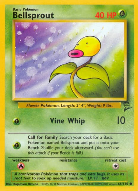 Bellsprout (66) — Base Set 2
