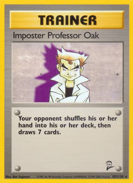 Imposter Professor Oak (102) — Base Set 2