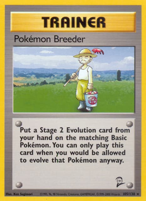 Pokémon Breeder (105) — Base Set 2