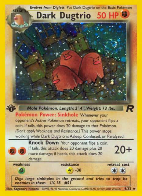 Dark Dugtrio (Unlimited Holofoil) (6) — Rocket