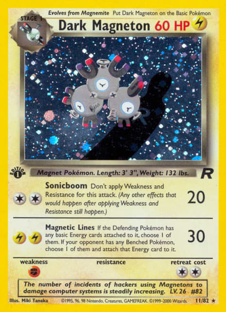Dark Magneton (First Edition Holofoil) (11) — Rocket