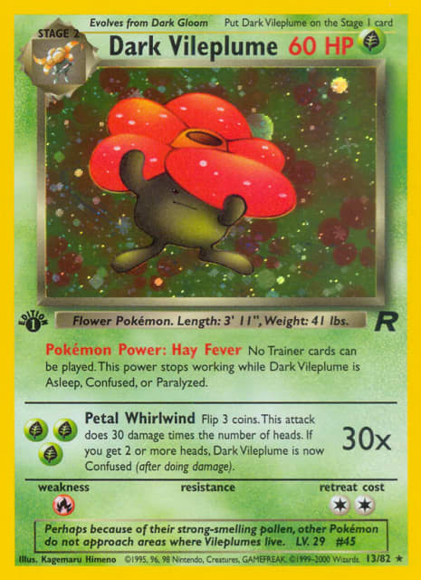 Dark Vileplume (First Edition Holofoil) (13) — Rocket