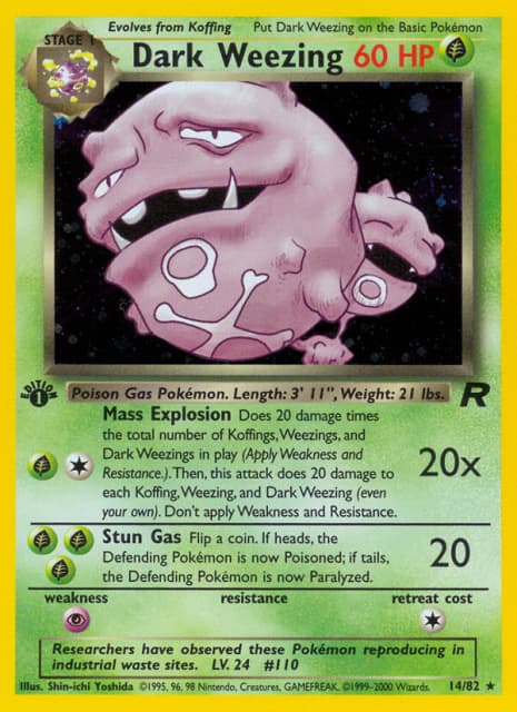 Dark Weezing (First Edition Holofoil) (14) — Rocket