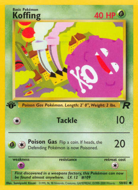 Koffing (First Edition) (58) — Rocket