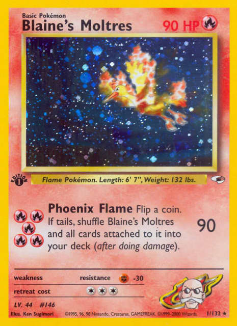 Blaine's Moltres (Unlimited Holofoil) (1) — Gym Heroes