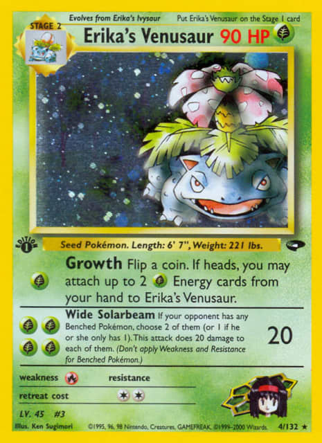 Erika's Venusaur (First Edition Holofoil) (4) — Gym Challenge