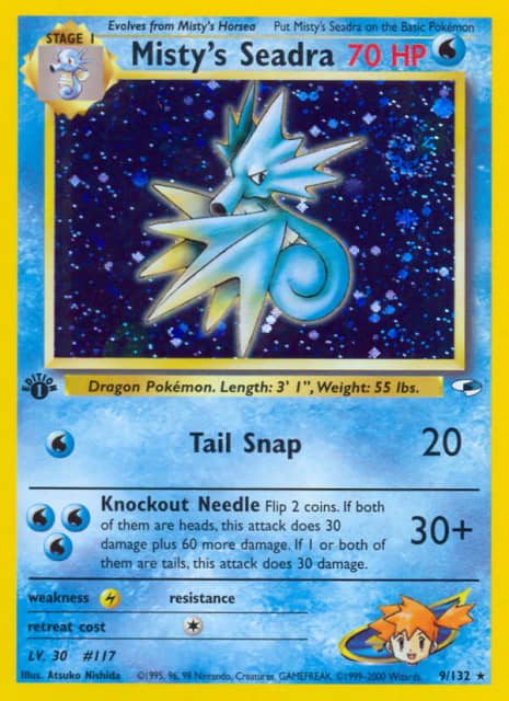 Misty's Seadra (Prerelease Stamp) (9) — Gym Heroes