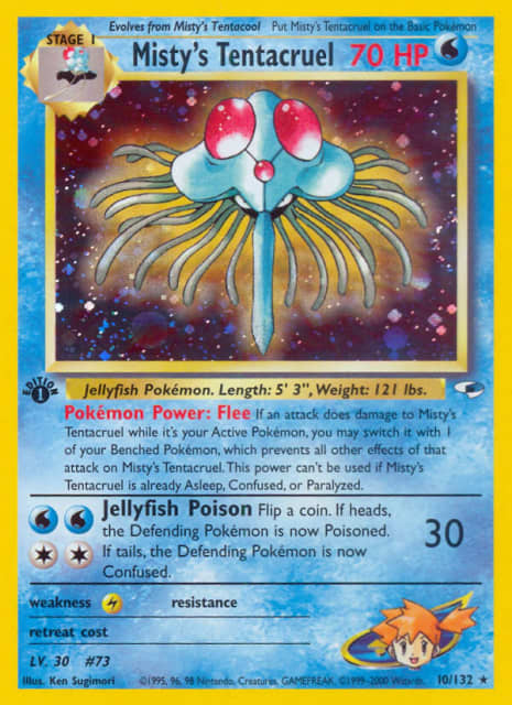 Misty's Tentacruel (First Edition Holofoil) (10) — Gym Heroes