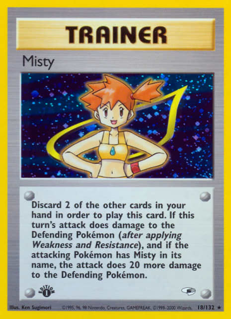 Misty (Unlimited Holofoil) (18) — Gym Heroes