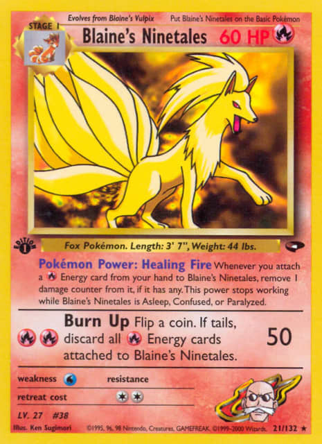 Blaine's Ninetales (Unlimited) (21) — Gym Challenge