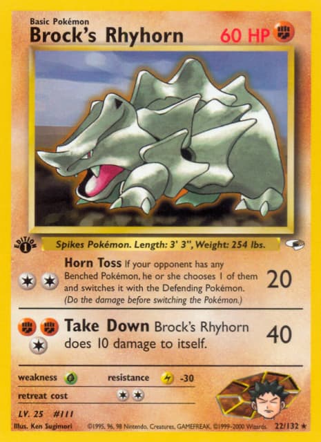 Brock's Rhyhorn (Unlimited) (22) — Gym Heroes