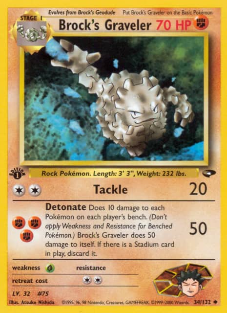 Brock's Graveler (First Edition) (34) — Gym Challenge