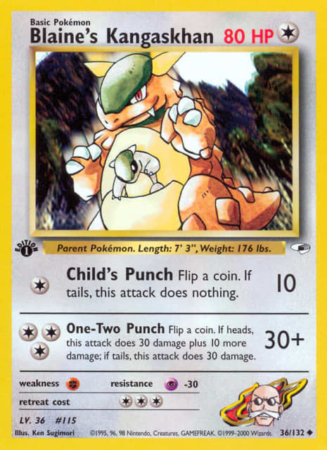 Blaine's Kangaskhan (Unlimited) (36) — Gym Heroes