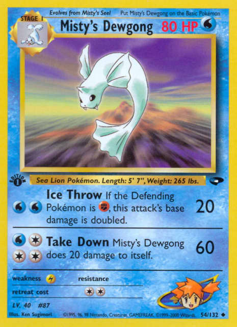 Misty's Dewgong (First Edition) (54) — Gym Challenge