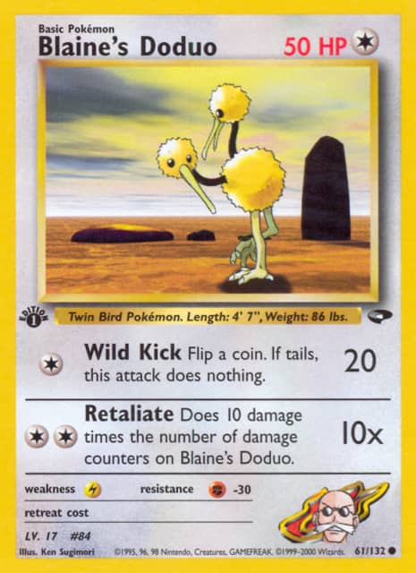 Blaine's Doduo (Unlimited) (61) — Gym Challenge