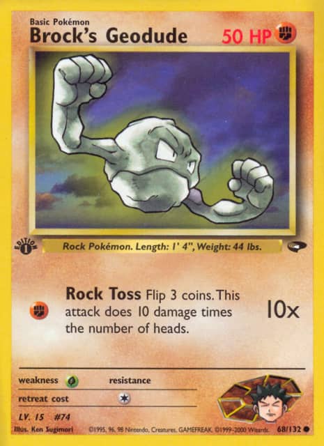 Brock's Geodude (First Edition) (68) — Gym Challenge