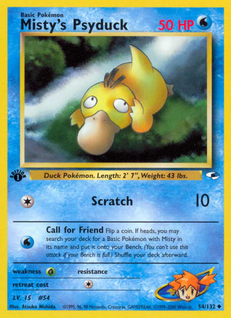 Misty's Psyduck (W Stamp) (54) — Gym Heroes