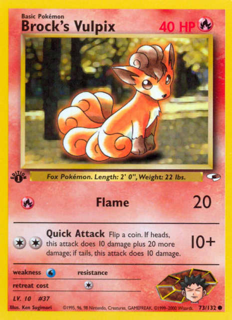 Brock's Vulpix (First Edition) (73) — Gym Heroes
