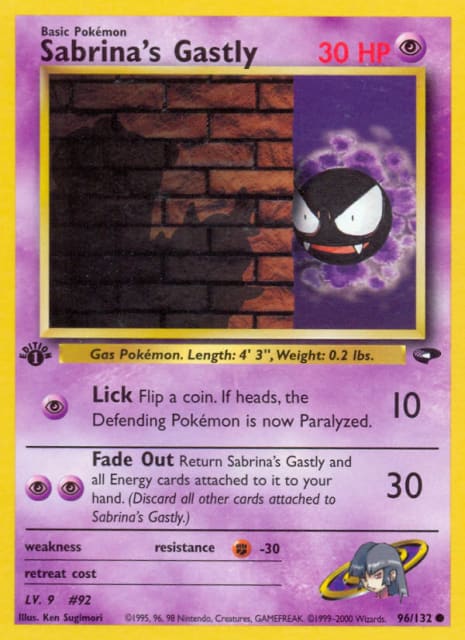 Sabrina's Gastly (First Edition) (96) — Gym Challenge