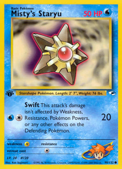 Misty's Staryu (Unlimited) (90) — Gym Heroes