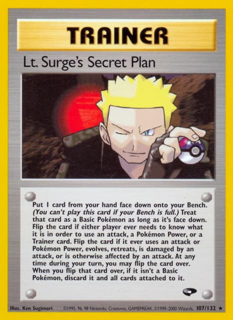 Lt. Surge's Secret Plan (First Edition) (107) — Gym Challenge