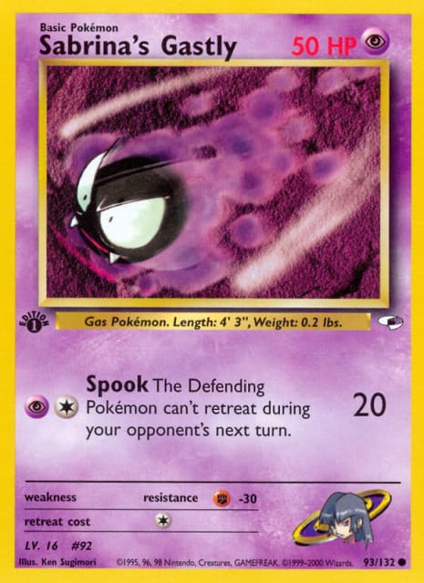 Sabrina's Gastly (First Edition) (93) — Gym Heroes