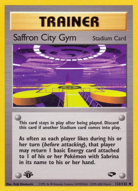 Saffron City Gym (First Edition) (122) — Gym Challenge