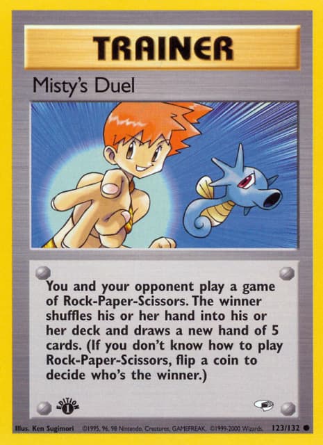 Misty's Duel (First Edition) (123) — Gym Heroes