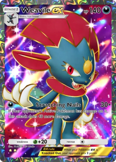 Weavile ex (186) — Space-Time Smackdown