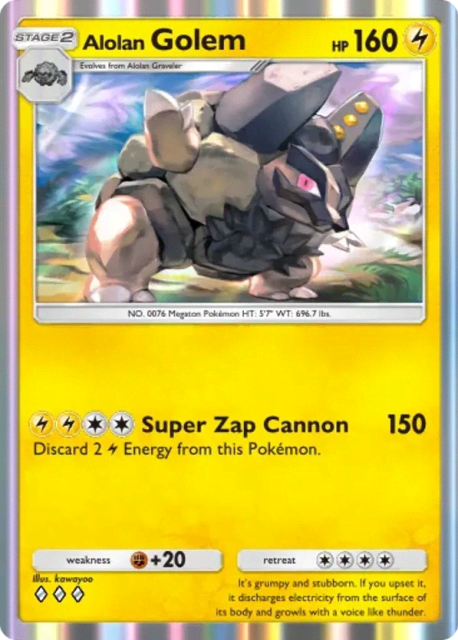 Alolan Golem (61) — Celestial Guardians