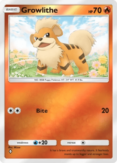 Growlithe (62) — Deluxe Pack ex
