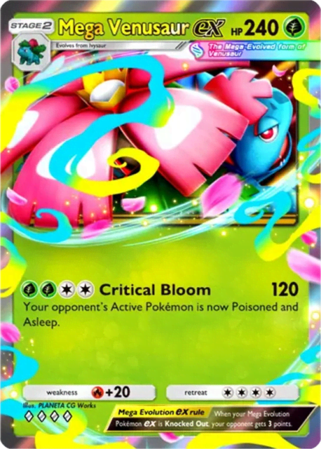 Mega Venusaur ex (4) — Crimson Blaze