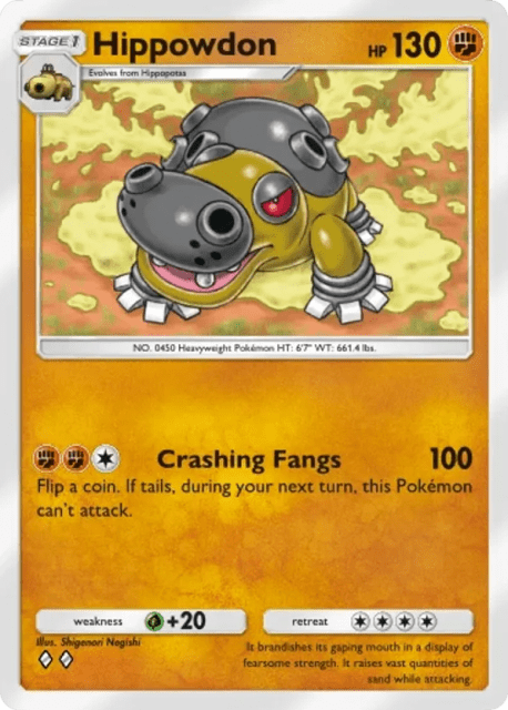 Hippowdon (129) — Mega Rising