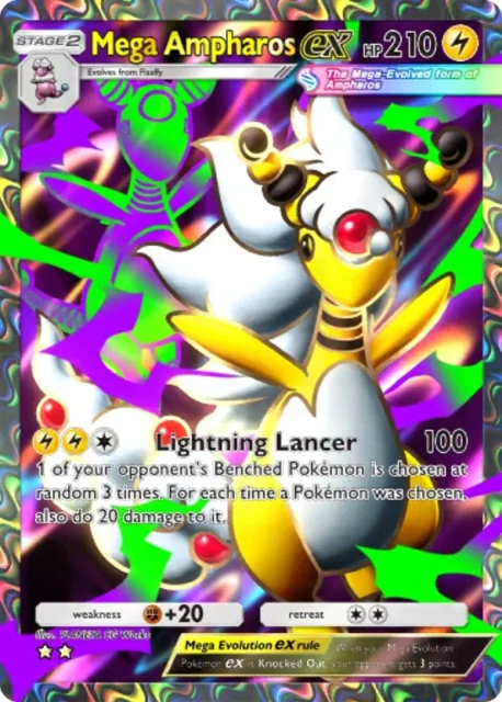 Mega Ampharos ex (258) — Mega Rising