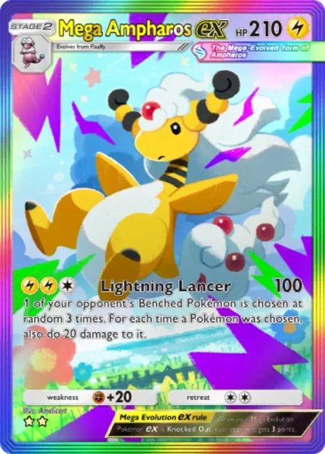 Mega Ampharos ex (277) — Mega Rising