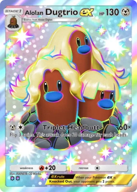 Alolan Dugtrio ex (325) — Mega Rising