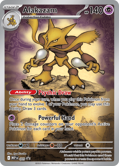 Alakazam (Holofoil) (9) — Mega Evolution Black Star Promos