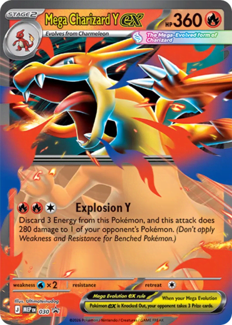 Mega Charizard Y ex (Holofoil) (30) — Mega Evolution Black Star Promos