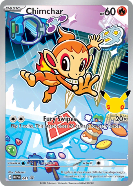 Chimchar (Holofoil) (41) — Mega Evolution Black Star Promos