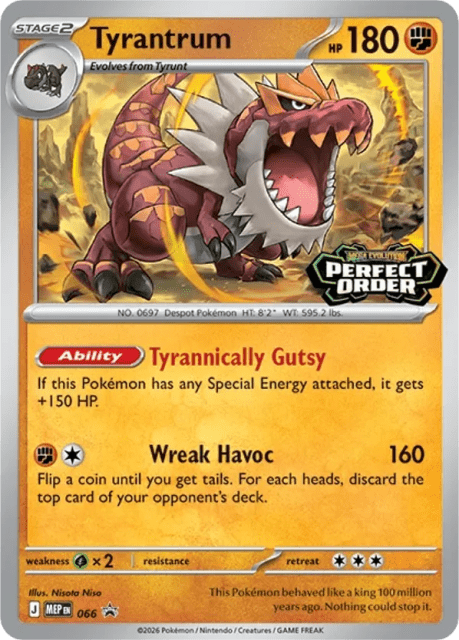 Tyrantrum (Holofoil) (66) — Mega Evolution Black Star Promos