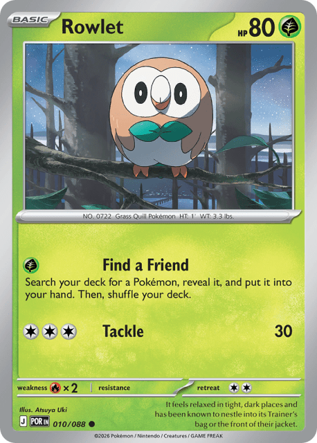 Rowlet (Reverse Holofoil) (10) — Perfect Order