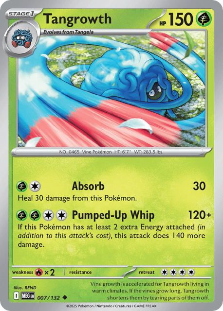 Tangrowth (Reverse Holofoil) (7) — Mega Evolution