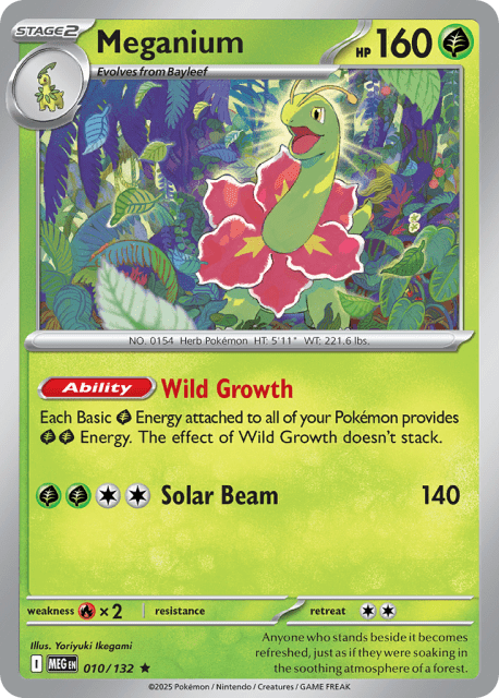 Meganium (Holofoil) (10) — Mega Evolution