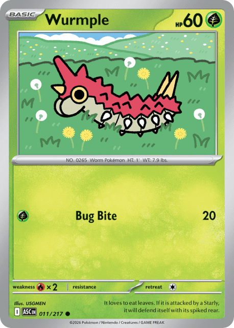 Wurmple (Energy Reverse Holofoil) (11) — Ascended Heroes