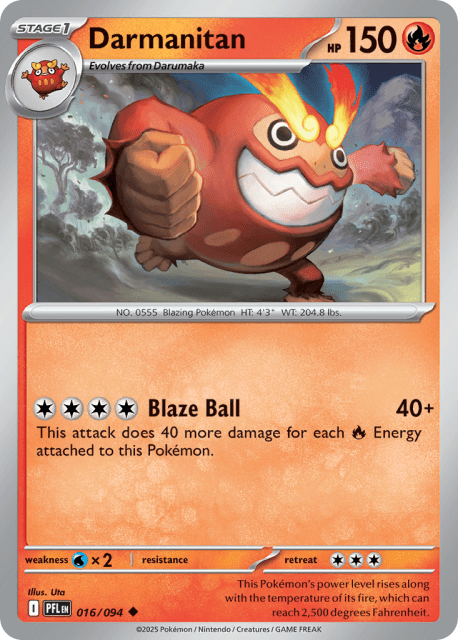Darmanitan (Reverse Holofoil) (16) — Phantasmal Flames