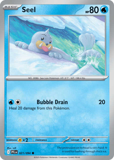 Seel (Reverse Holofoil) (21) — Phantasmal Flames
