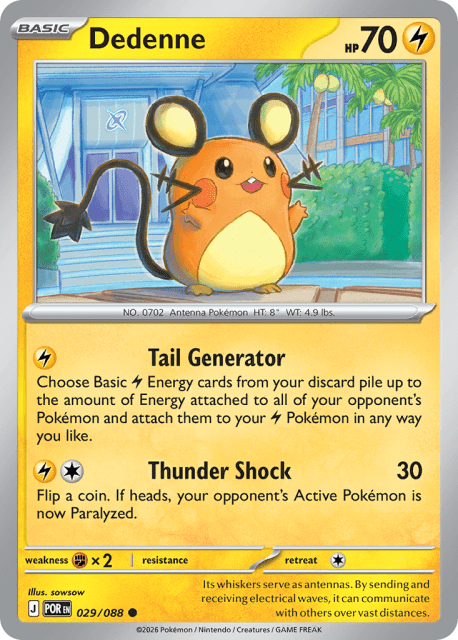 Dedenne (Reverse Holofoil) (29) — Perfect Order