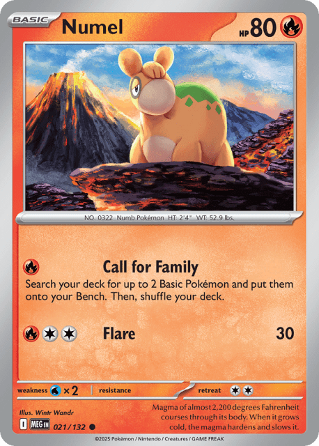 Numel (Reverse Holofoil) (21) — Mega Evolution