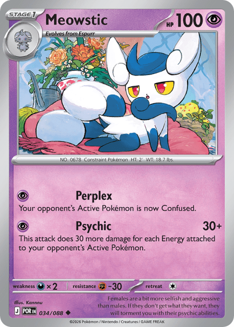 Meowstic (Reverse Holofoil) (34) — Perfect Order