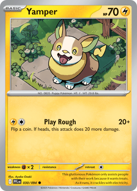 Yamper (Reverse Holofoil) (30) — Phantasmal Flames